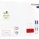 Magnetplatte rahmenloses SLIMboard - Magnetisches trocken abwischbares Whiteboard 60x40 cm + GRATIS Zubehör