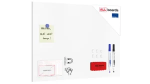 Magnetplatte rahmenloses SLIMboard - Magnetisches trocken abwischbares Whiteboard 60x40 cm + GRATIS Zubehör
