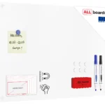 Magnetplatte rahmenloses SLIMboard - Magnetisches trocken abwischbares Whiteboard 60x40 cm + GRATIS Zubehör