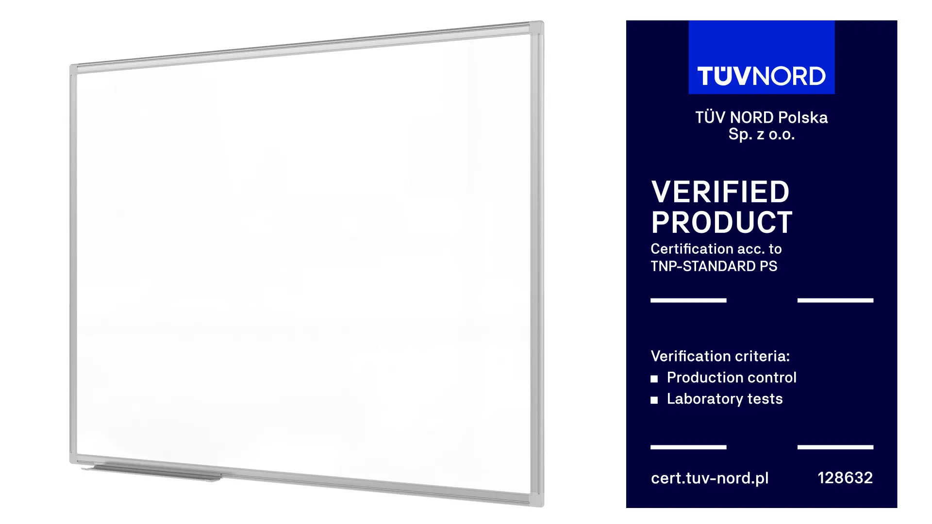 Magnetisches Whiteboard 100x80 cm im Aluminiumrahmen + gratis Zubehörset - Reihe TM IDEA® Flex