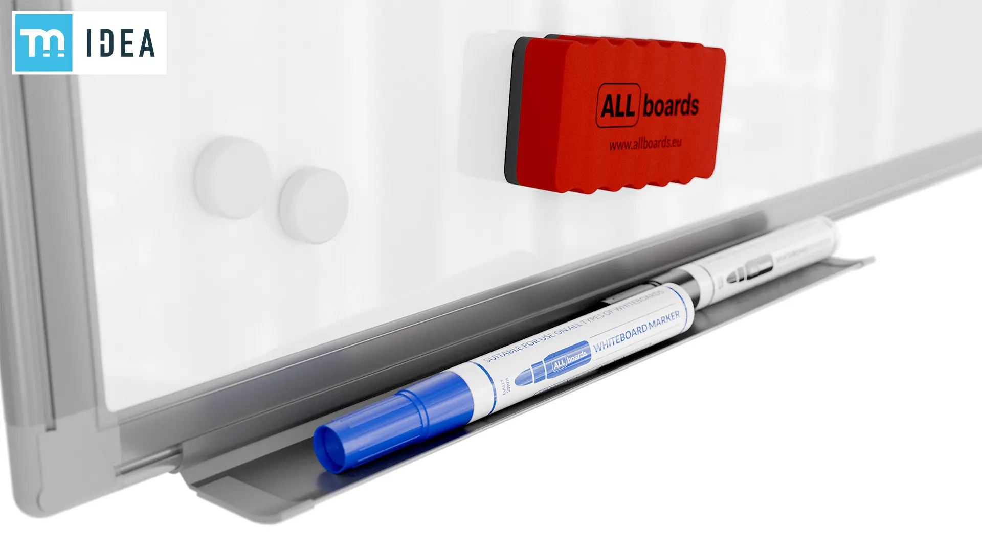 Magnetisches Whiteboard 120x80 cm im Aluminiumrahmen + gratis Zubehörset - Reihe TM IDEA® Flex – Bild 6
