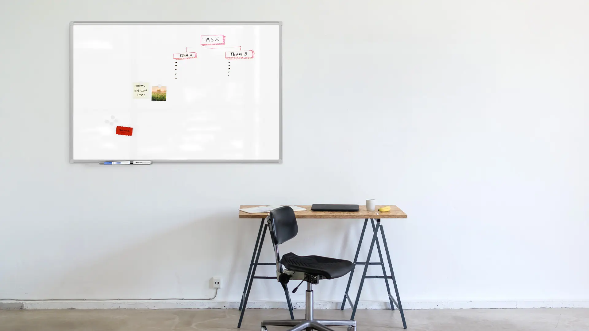Magnetisches Whiteboard 120x80 cm im Aluminiumrahmen + gratis Zubehörset - Reihe TM IDEA® Flex – Bild 9