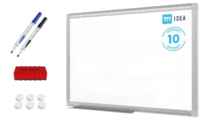 Magnetisches Whiteboard 60x40 cm im Aluminiumrahmen + gratis Zubehörset - Reihe TM IDEA® Flex