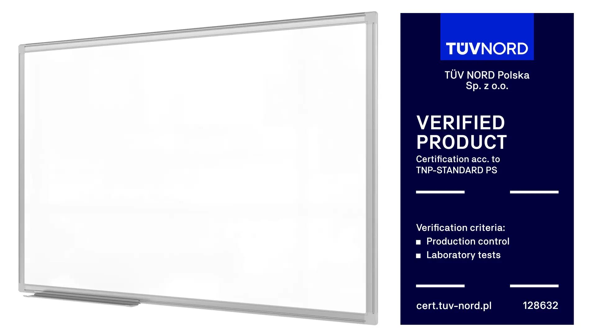 Magnetisches Whiteboard 90x60 cm im Aluminiumrahmen + gratis Zubehörset - Reihe TM IDEA® Flex