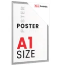 Plakatrahmen, Klapprahmen A1-Format, Silber