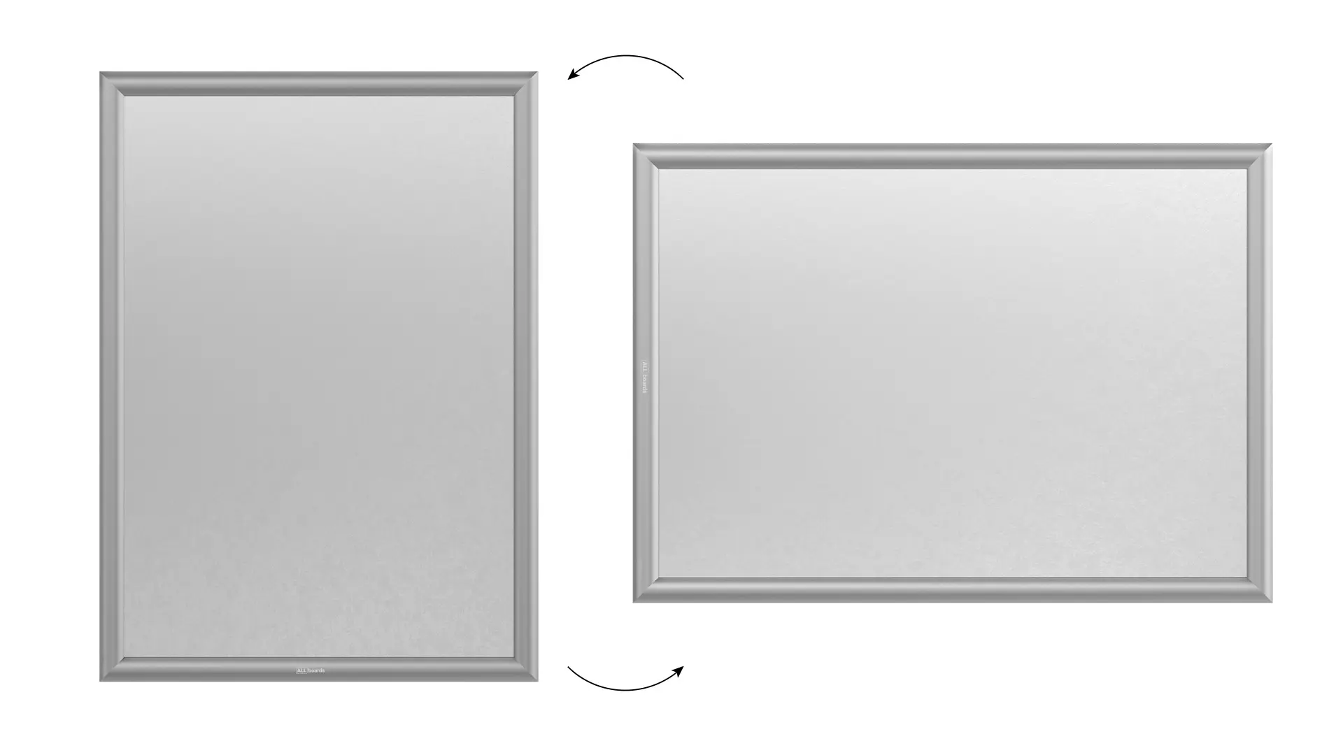 Plakatrahmen, Klapprahmen A2-Format, Silber – Bild 3
