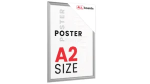 Plakatrahmen, Klapprahmen A2-Format, Silber