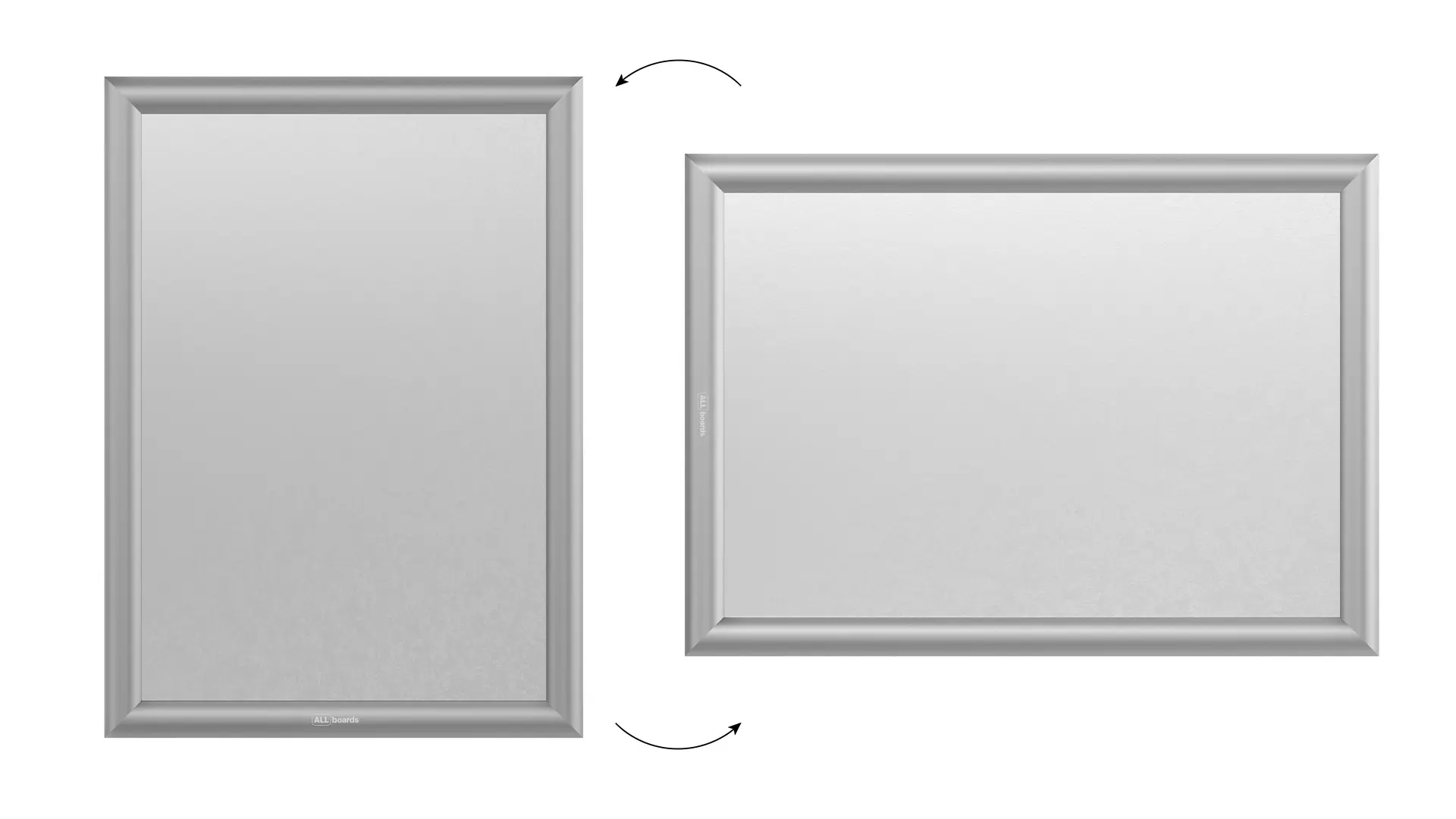 Plakatrahmen, Klapprahmen A3-Format, Silber – Bild 3