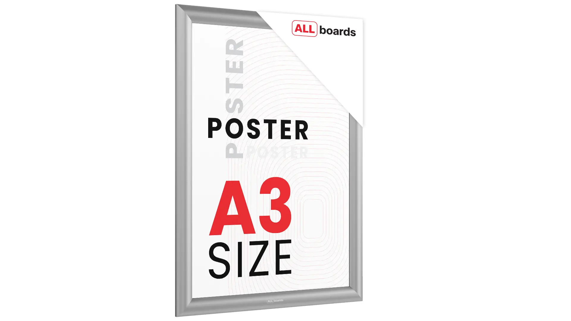 Plakatrahmen, Klapprahmen A3-Format, Silber