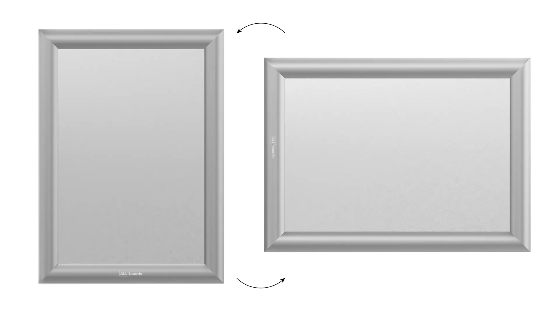 Plakatrahmen, Klapprahmen A4-Format, Silber – Bild 3