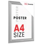 Plakatrahmen, Klapprahmen A4-Format, Silber