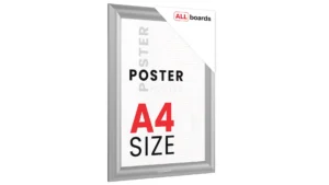 Plakatrahmen, Klapprahmen A4-Format, Silber