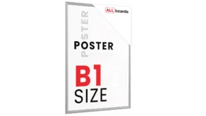 Plakatrahmen, Klapprahmen B1-Format, Silber