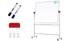 Mobiles Board, Serie: TM Idea/Flex – mit doppelseitiger Whiteboard-Oberfläche, drehbar, 150×120 cm