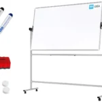Mobiles Board, Serie: TM Idea/Flex – mit doppelseitiger Whiteboard-Oberfläche, drehbar, 170×100 cm