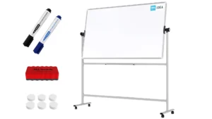 Mobiles Board, Serie: TM Idea/Flex – mit doppelseitiger Whiteboard-Oberfläche, drehbar, 170×100 cm