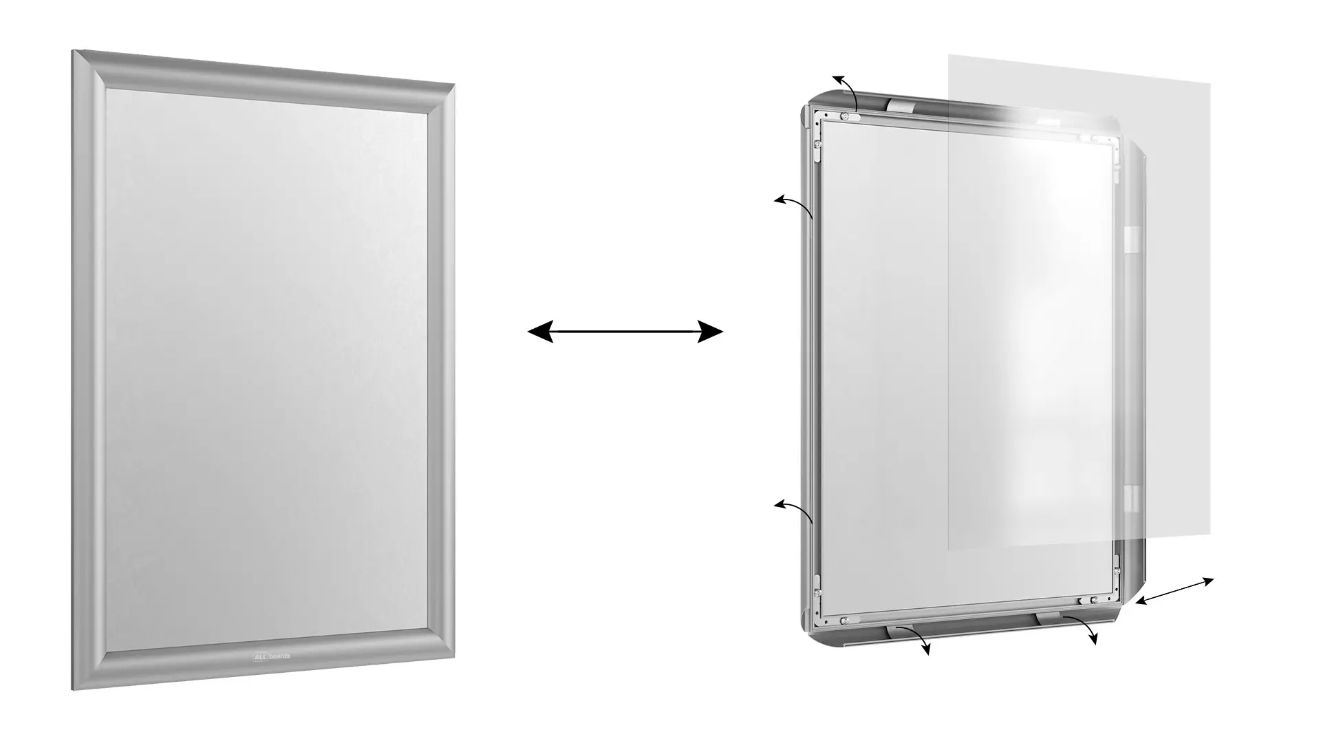 10x Plakatrahmen, Klapprahmen A3-Format, Silber – Bild 3