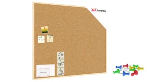 Pinnwand mit Naturholzrahmen 120x100cm + GRATIS