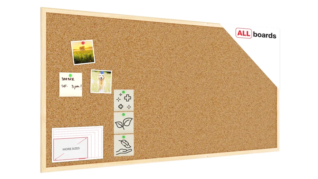 Pinnwand mit Naturholzrahmen 120x60cm