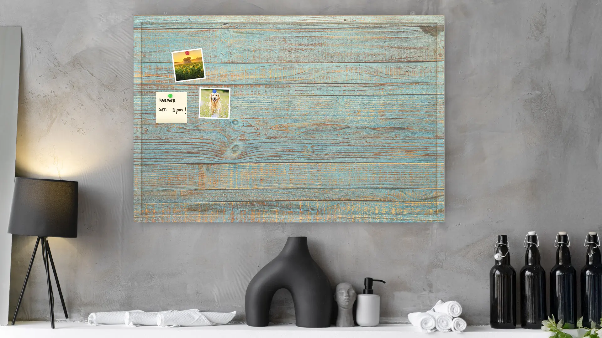 Korktafel mit Druckmotiv BOARDS COLOR 2, 90x60 cm Holzrahmen – Bild 7