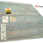 Korktafel mit Druckmotiv BOARDS COLOR 2, 90x60 cm Holzrahmen