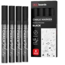 ALLboards Kreidemarker-Set – 4-teilig, schwarz