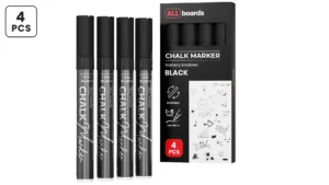 ALLboards Kreidemarker-Set – 4-teilig, schwarz