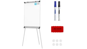 Flipchart TM IDEA® trocken abwischbar magnetisch 100x70 cm auf BASIC-Stativ + Zubehör