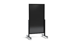 VERT-Kreidetafel vertikale mobile magnetische Kreidetafel 137x78 cm in schwarzem Holzrahmen