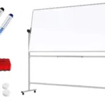 Mobiles Board, Serie: TM Idea/Flex – mit doppelseitiger Whiteboard-Oberfläche, drehbar, 220x100 cm