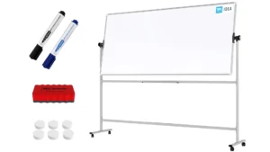 Mobiles Board, Serie: TM Idea/Flex – mit doppelseitiger Whiteboard-Oberfläche, drehbar, 220x100 cm