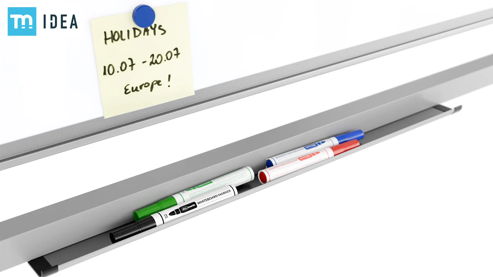 Mobiles Board, Serie: TM Idea/Flex – mit doppelseitiger Whiteboard-Oberfläche, drehbar, 220x100 cm – Bild 8