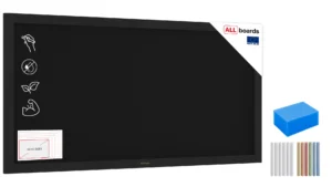 Kreidetafel mit Schwarz Holzrahmen 120x60cm