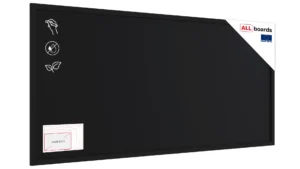 Schwarze Kreidetafel 120x60 cm mit Schwarz ECO-Holzrahmen