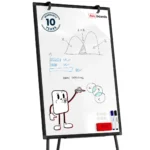 Magnetisches Whiteboard-Flipchart 90x60 cm, Schwarz + GRATIS