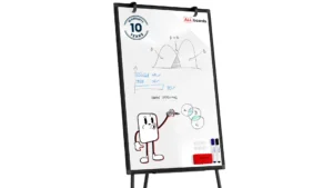 Magnetisches Whiteboard-Flipchart 90x60 cm, Schwarz + GRATIS