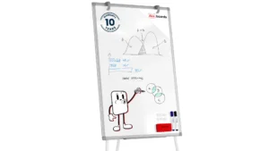 Magnetisches Whiteboard-Flipchart 90x60 cm, Silber + GRATIS
