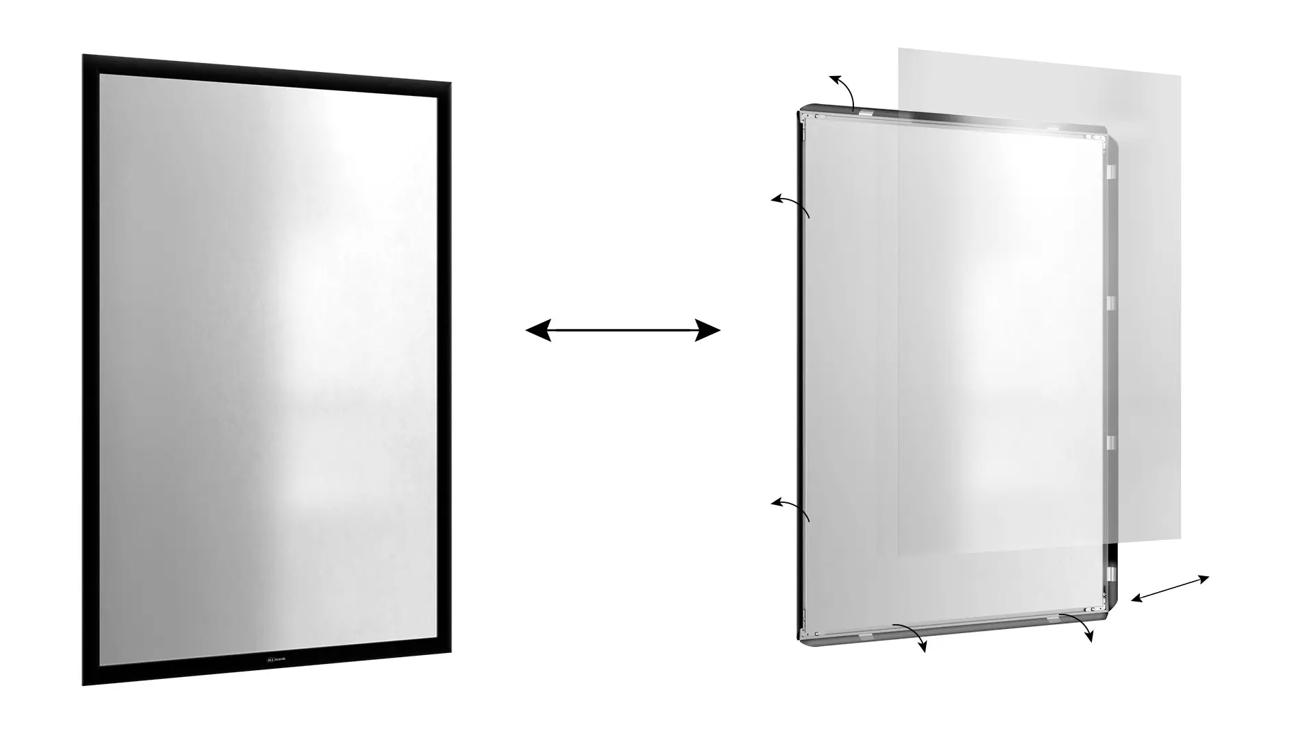 Plakatrahmen, Klapprahmen A1-Format, Schwarz
