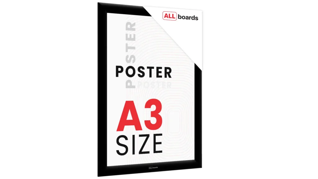 Plakatrahmen, Klapprahmen A3-Format, Schwarz
