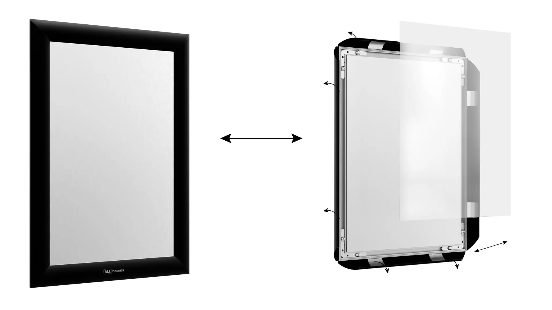Plakatrahmen, Klapprahmen A4-Format, Schwarz