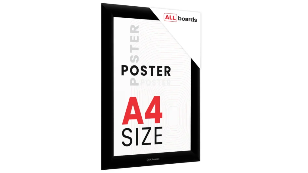 Plakatrahmen, Klapprahmen A4-Format, Schwarz