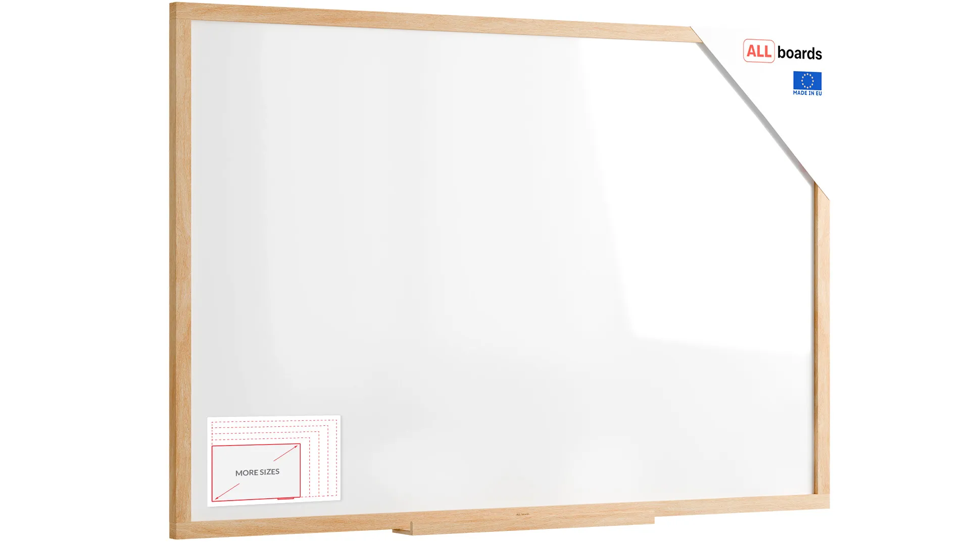Whiteboard 150x100 cm, im Buchenholzrahmen ALLboards DESIGN