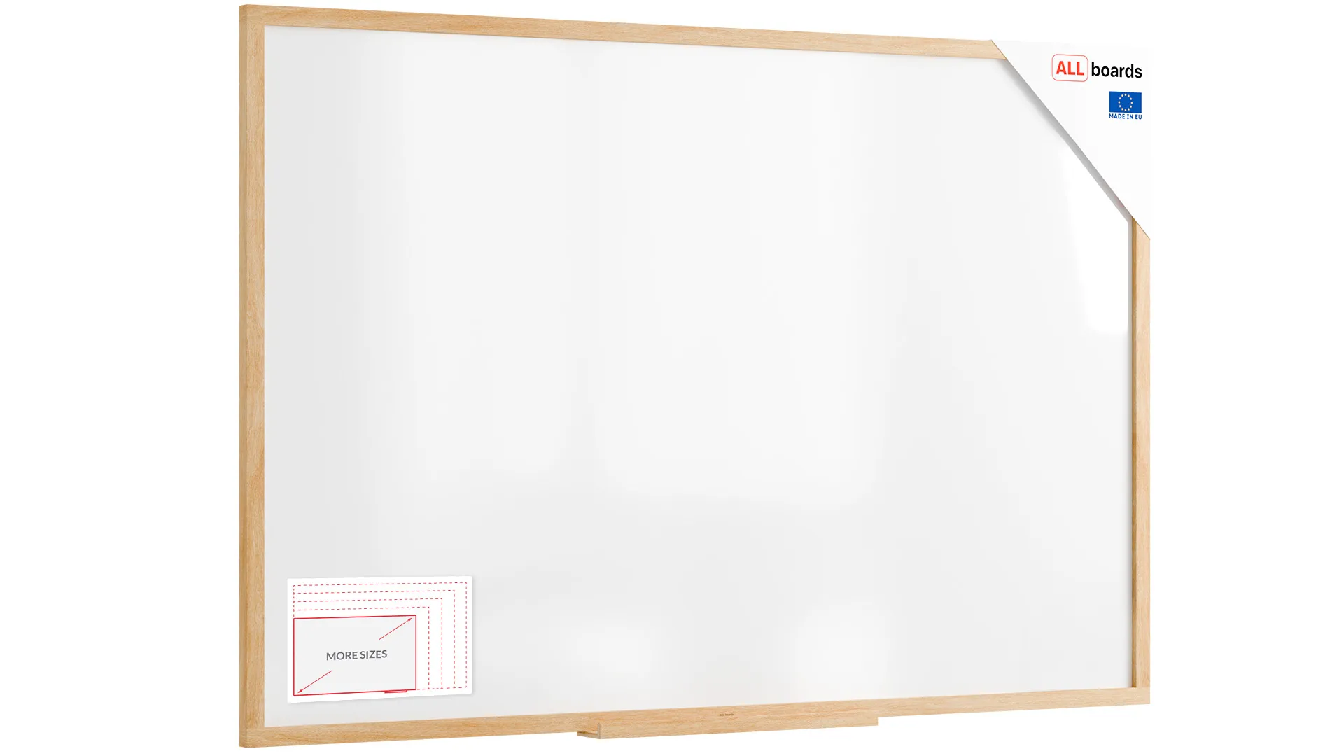 Whiteboard 180x120 cm, im Buchenholzrahmen ALLboards DESIGN