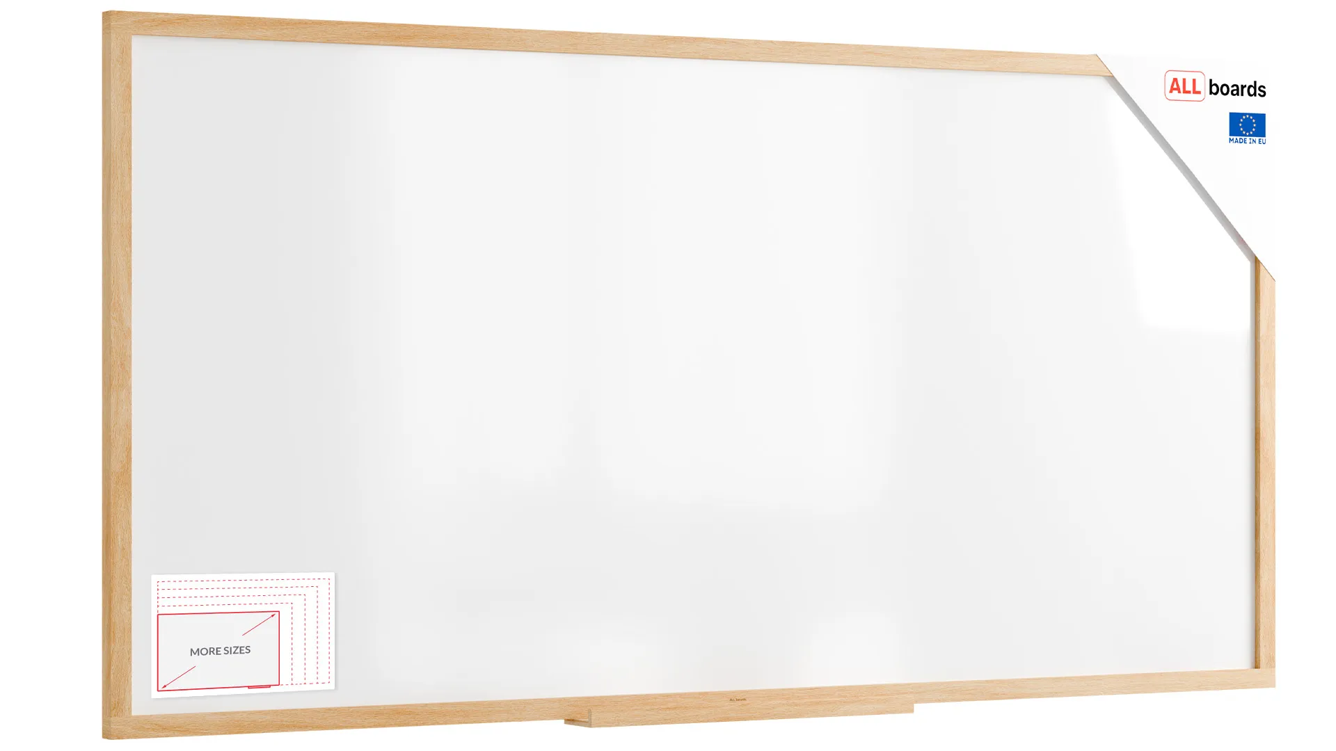 Whiteboard 200x100 cm, im Buchenholzrahmen ALLboards DESIGN