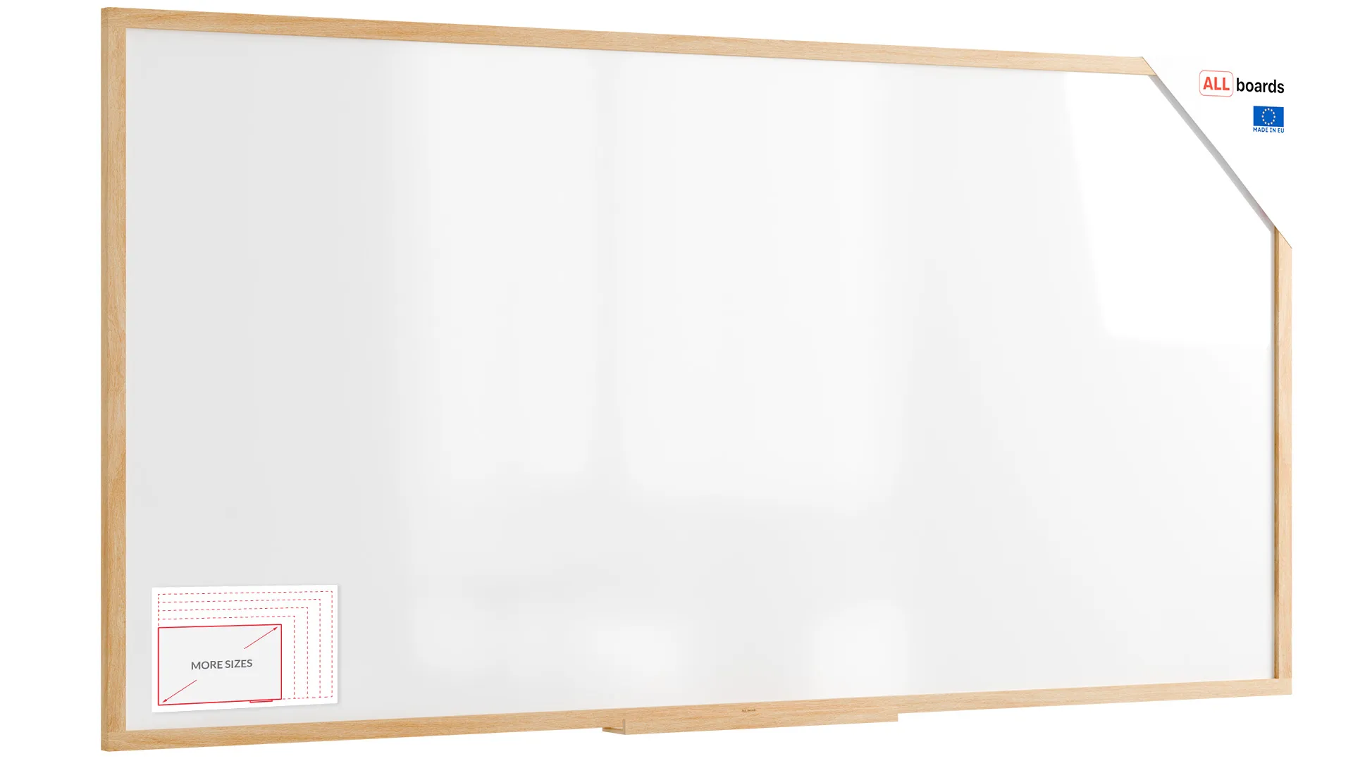 Whiteboard 240x120 cm, im Buchenholzrahmen ALLboards DESIGN