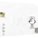 Glasboard - Premium SUPERWHITE Perlweiß 120x60cm + GRATIS