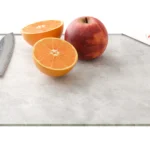 Schneidebrett aus Glas – BETON II 30 x 40 cm Küchenbrett, Schutzplatte aus Glas