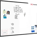 Magnetisches Whiteboard mit schwarzen Holzrahmen 120x90cm