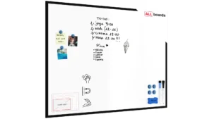 Magnetisches Whiteboard mit schwarzen Holzrahmen 120x90cm
