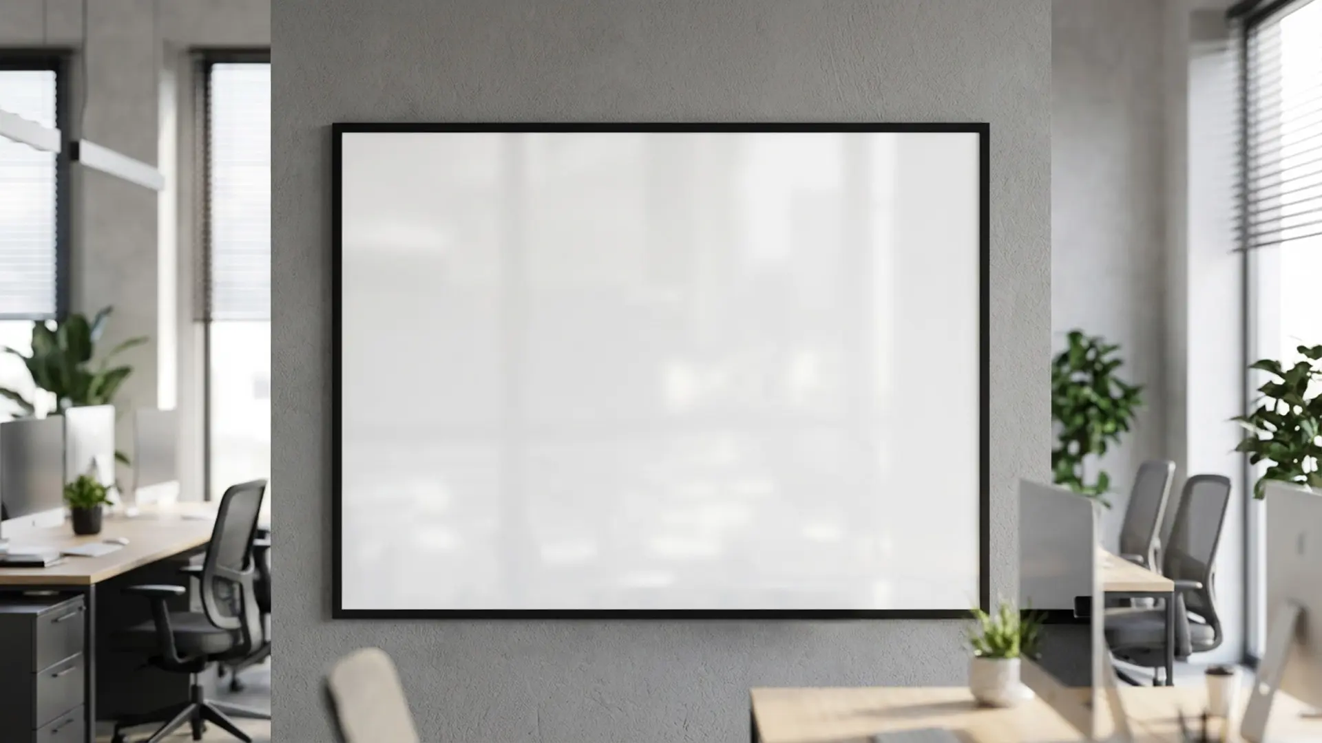 Magnetisches Whiteboard mit schwarzen Holzrahmen 120x90cm – Bild 3
